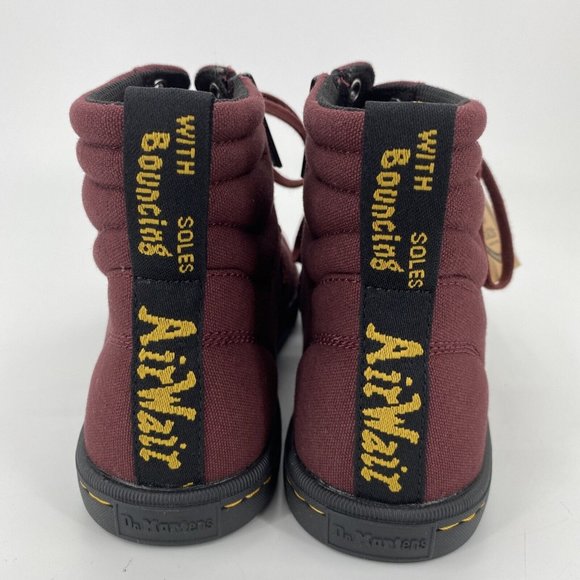 Dr Martens Women's Boots Rozarya II Oxblood Canvas Shoes Size US 10 EU 42 NEW - Picture 5 of 12